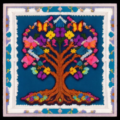 Vista 14 de Joyhoor Kits de punto de cruz para principiantes, suministros de punto de cruz estampados, kits de bordado de costura preimpresión para adultos