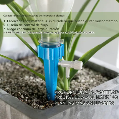 Vista 6 de GIHENHAO Paquete de 24 picos de riego automático para plantas, riego automático de plantas en interiores, dispositivos de riego por goteo ajustables