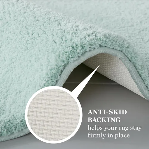 Vista 4 de MARTHA STEWART Drylon - Alfombra de baño de microfibra – 1 pieza, felpa ultrasuave, antideslizante, gruesa, alfombras de baño lavables, accesorios