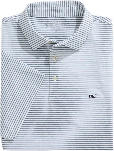 Vista 17 de Vineyard Vines Polo Bradley Stripe Sankaty para hombre Ocean Breeze Tejeda