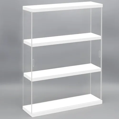 Vista 14 de NONEMEY Caja de exhibición de acrílico transparente con base de madera de 2 niveles, 3 niveles, 12/24 compartimentos, caja de almacenamiento