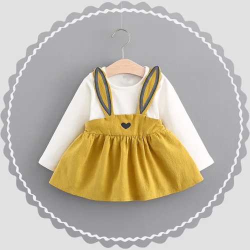 Vista 3 de Yowein Traje de Pascua para niña de 2 años con volantes y conejito de Pascua para niñas