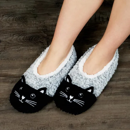Vista 2 de Lindas pantuflas de animales para niños, niñas y mujeres, calcetines de casa mullidos con suela antideslizante suave, regalos únicos para mamá