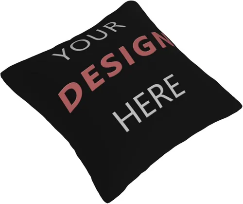 Vista 3 de Custom Pillow for Mother's Day Your Design Here Customized Pillow with Photo 12''x12'' Black