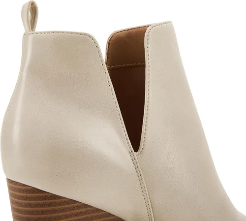 Vista 3 de PiePieBuy Botines clásicos de punta puntiaguda para mujer, botas de tacón grueso