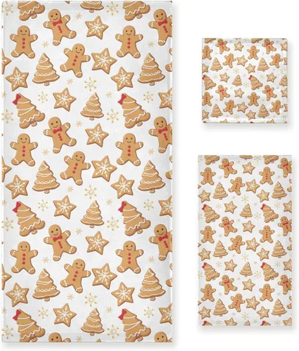 Vista 21 de Pfrewn Juego de 3 toallas de baño de Navidad con flamenco tropical, palmera y cangrejo, toallas de baño, suaves y absorbentes, toallas de mano