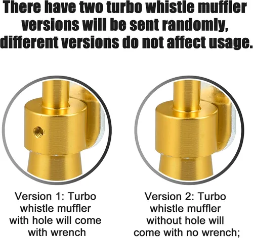 Vista 8 de X AUTOHAUX Silenciador de escape de sonido turbo universal de aleación de aluminio tamaño S, silbato para coche, tono dorado, 5 uds