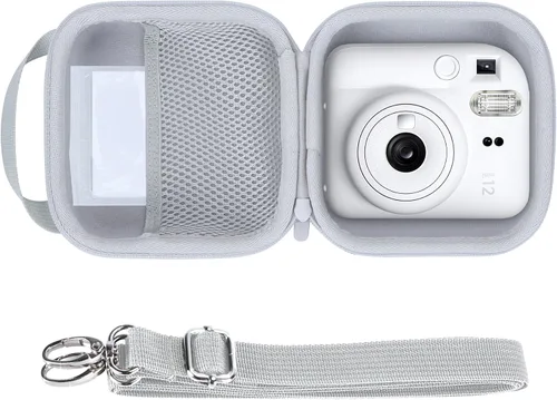 Vista 9 de Lebakort Funda de almacenamiento compatible con cámara instantánea Fujifilm Instax Mini 12/11 (funda rosa rubor)