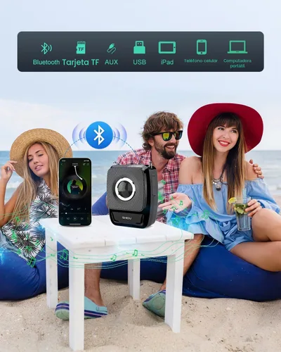 Vista 7 de SHIDU Amplificador de voz de 35 W con micrófono inalámbrico (de mano y auriculares), megáfono portátil Bluetooth para profesores, guías turísticos