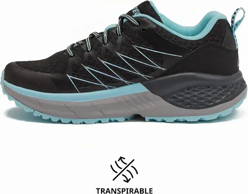 Vista 4 de HI-TEC Destroyer Low - Tenis deportivos de malla ligera para mujer Negro