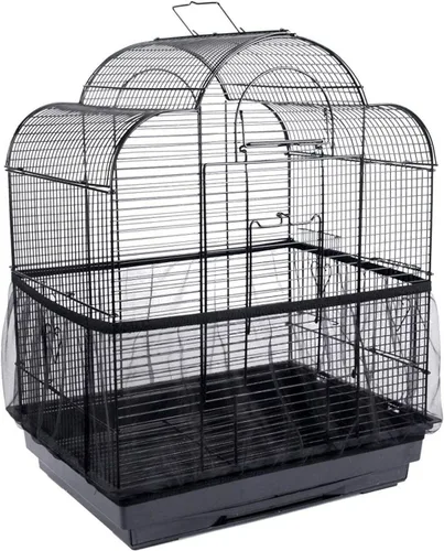 Vista 6 de Jaula Universal para Pájaros con Protector de Semillas, Protector de Malla de Nylon para Captura de Semillas, Protector de Malla de Nylon