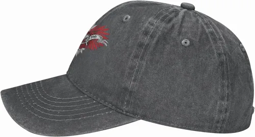 Vista 4 de Cowboy Hat Trendy Hats for Man and Women Djustable Four Season Outdoor Baseball Cap of Hell Skull with Angel Deep Heather