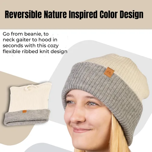 Vista 17 de Baby Alpaca Neck Warmer, Unisex Winter Warmer Hat, Neck Gaiter Scarf