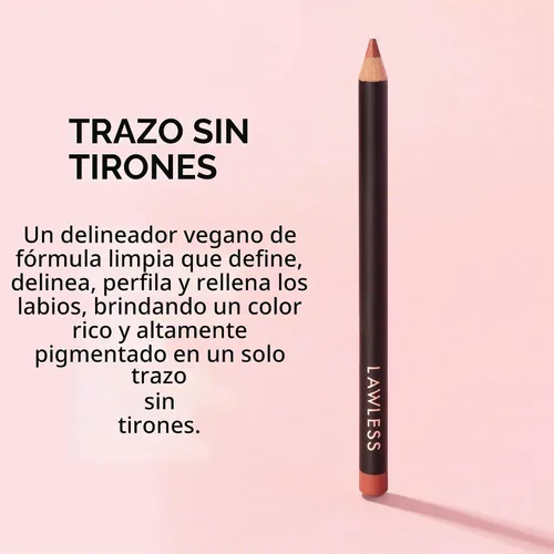 Vista 7 de Lawless Forget the Filler Definer Liner - Canela - Delineador de labios premium con ingredientes naturales para proporcionar un aspecto suave con un