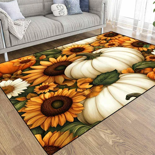 Vista 40 de TOMWISH - Alfombra abstracta pintada a mano en blanco y negro con pintura dorada, sala de estar, dormitorio, decoración de suelo, alfombra
