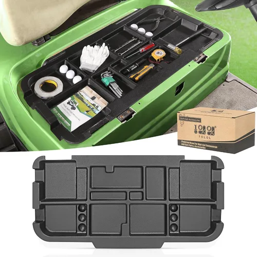Vista 13 de 10L0L Golf Cart Under Seat Storage Tray Fits EZGO TXT, RXV, Club Car DS, Club Car Precedent, Yamaha G29, Electric Vehicle with Original Trojan