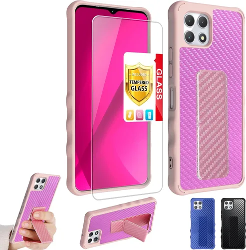 Vista 44 de Aroepurt Boost Mobile Celero 5G SC 2024 - Funda compatible con Boost Celero5G SC con protector de pantalla de vidrio templado, protección de grosor