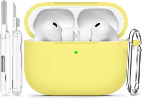 Vista 16 de Funda para AirPods Pro 3 (2025), funda protectora de silicona suave compatible con Estuche Apple AirPods Pro de 3ª generación con kit de limpieza