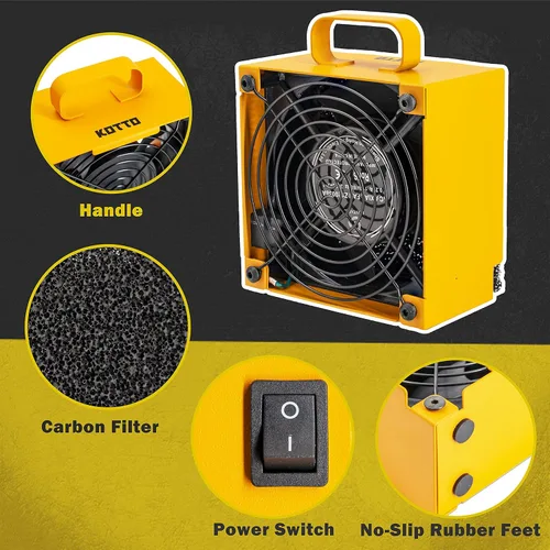 Vista 2 de KOTTO Absorbedor Eliminador de Humo de Soldadura Extractor de Humos Absorbedor de Prevención de Humo Ventilador de Trabajo DIY para Estación