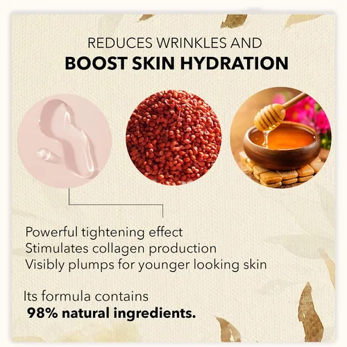Vista 3 de Marie d'Argan Suero facial lifting antienvejecimiento, con ácido hialurónico, jalea real y guaraná, 98% ingredientes naturales, repara, tensa