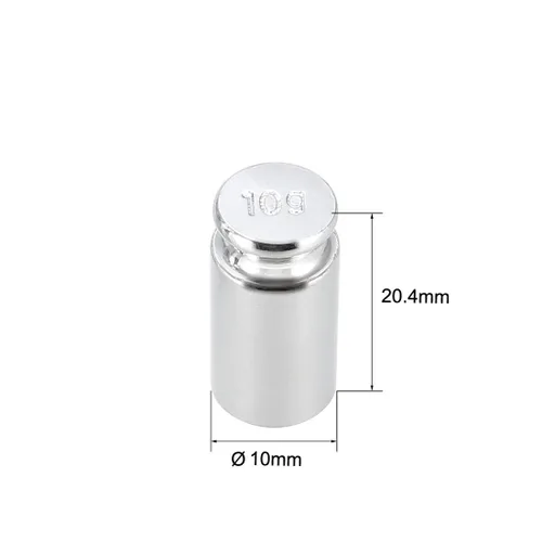 Vista 2 de uxcell Acero cromado de la precisión del peso 0.35 oz M1 de la calibración para las básculas de la balanza de Digitaces
