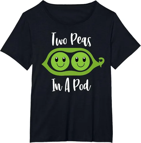 Vista 37 de Two Peas in A Pod Couples Matching Best Friend Cute Veg T-Shirt Baby Blue