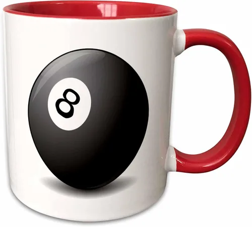 Vista 9 de Florene Juegos – # 8 de bolas de billar – Tazas, Negro/Blanco