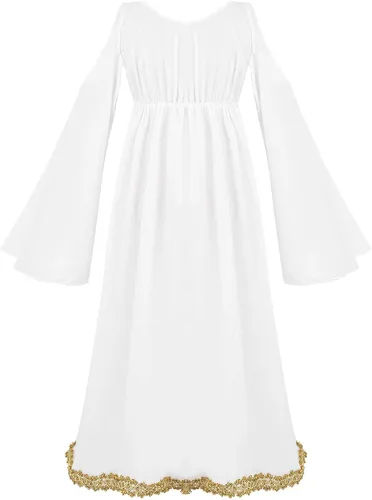 Vista 3 de dPois Disfraz de manga larga con cuello en V para niñas y niñas para Halloween cosplay