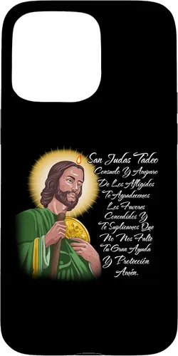 Vista 30 de Funda para iPhone 15 San Judas Tadeo Consuelo Y Amparo de Los Afligidos