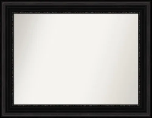 Vista 656 de Amanti Art Espejo personalizado, espejo de baño negro puente, espejo de pared o espejo de tocador de baño sobre el fregadero (26 x 26 pulgadas)