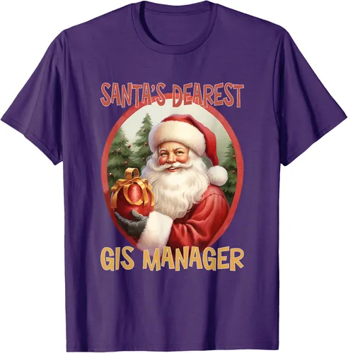 Vista 18 de GIS Manager Christmas Holiday Love Xmas T-Shirt Negro