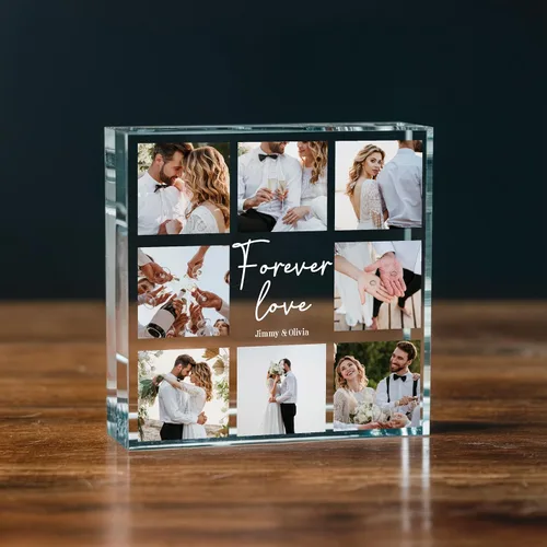 Vista 9 de Nazenti Bloque de fotos acrílico personalizado, Regalos de fotos de aniversario, Regalo de foto personalizado, Regalos de Navidad para él, Ella