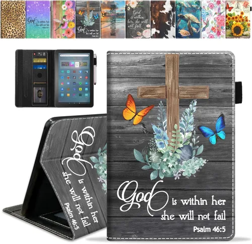 Vista 26 de Funda para tableta Amazon Fire Max 11 (11 pulgadas, 13ª generación, versión 2023) con ranura para tarjetas y apagado y encendido automático, funda