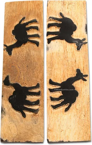 Vista 5 de Báscula de mango de cuerno de búfalo (corteza) - (Amber/Black) - (3.50 x 1.125 x 0.187)