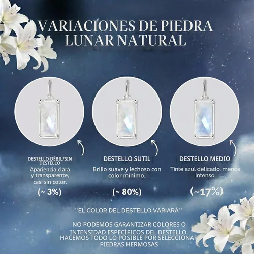 Vista 5 de Hope Love Shine New Beginnings Collar de plata de ley con piedra lunar, arcoíris, para mujer