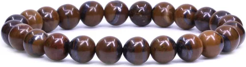 Vista 30 de Amandastone Pulsera elástica de cuentas redondas de 0.315 in con piedras preciosas naturales de 7 pulgadas