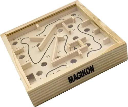 Vista 9 de MAGIKON Mini laberinto de madera, laberinto de equilibrio 4-1/2 pulgadas