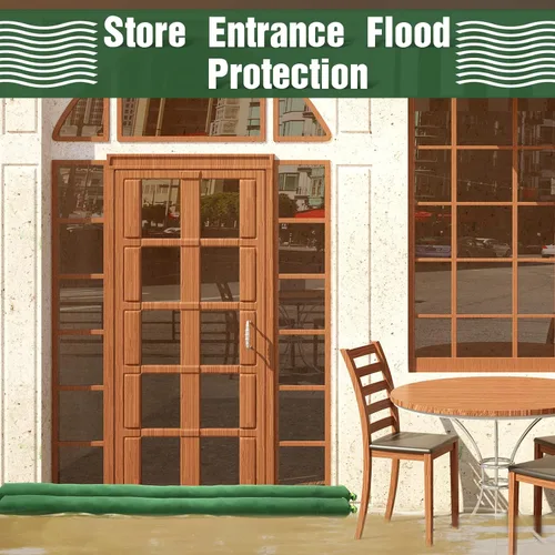 Vista 5 de Threan 4 Piezas Sacos de Arena Largos de Lona para Inundaciones Bolsas de Tubo de Arena Protección contra Inundaciones Engrosadas Reutilizables