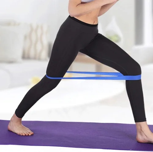 Vista 4 de 5 bandas de ejercicio elásticas de resistencia para ejercicio, fitness, yoga, cinturón de entrenamiento, 5