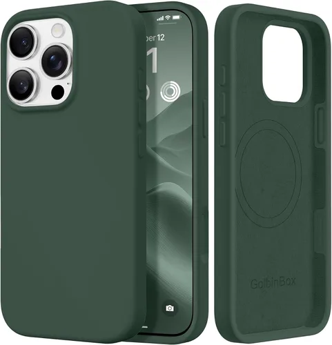 Vista 153 de GolbinBox Funda magnética para iPhone 17, compatible con MagSafe, cubierta de silicona integrada para control de cámara, funda de silicona líquida a