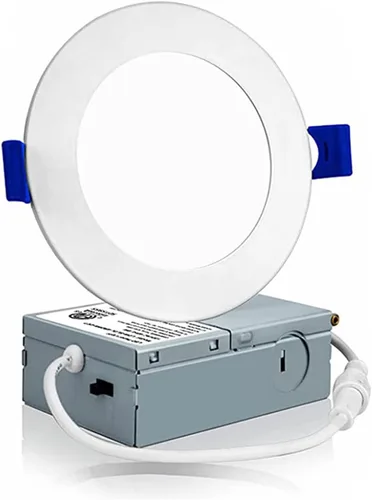 Vista 8 de Meconard - Paquete de 1 iluminación LED empotrable de 6 pulgadas, 3CCT, luz 5000k/4000k/3000k - 3ct blanco
