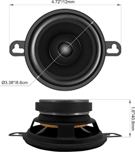 Vista 9 de SONDPEX SDX Audio - Altavoz de doble cono de 3.5 pulgadas de 30 W, repuesto de equipo original, juego de altavoces para automóvil, altavoces