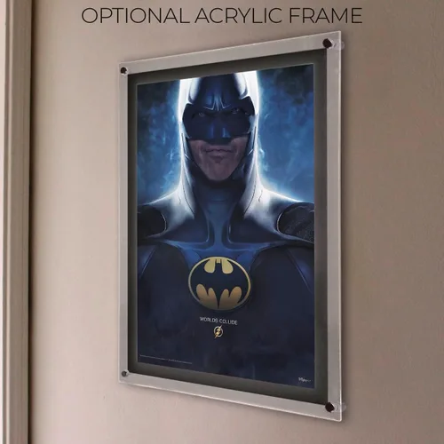 Vista 6 de MIGHTYPRINT DC Comics - The Flash - Michael Keaton Batman Worlds Collide - Arte de pared duradero de 17 x 24 pulgadas, no hecho de papel