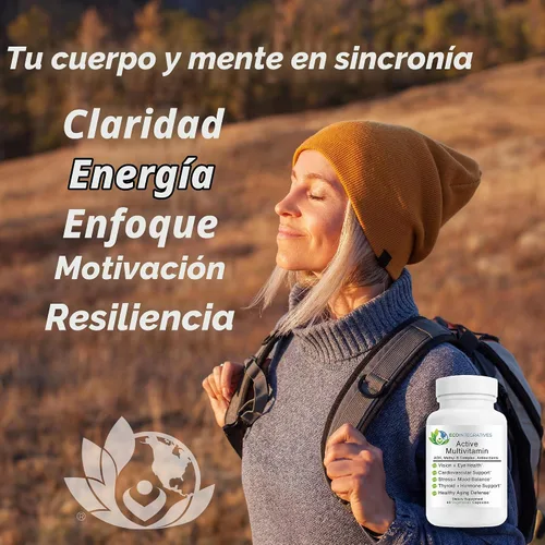 Vista 5 de Multivitamínico activo ADK, complejo de metilo B, antioxidantes Folato cuatrifólico, metilo B12, P5P, vitamina D3, K1/K2 60 cápsulas