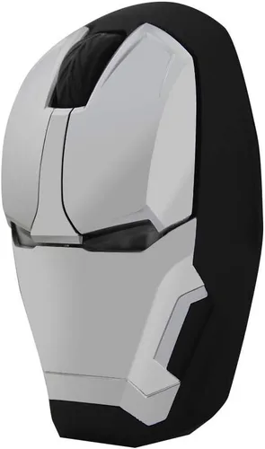 Vista 7 de Inalámbrico Iron Man Mouse 2.4G Ratón óptico para computadora portátil de escritorio PC Mac (plata)
