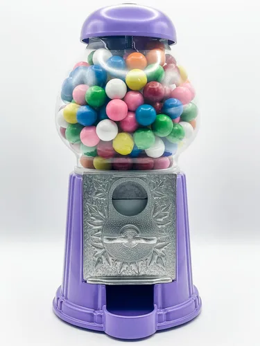Vista 3 de Máquina clásica de chicle/dispensador de dulces, 9 pulgadas - negro