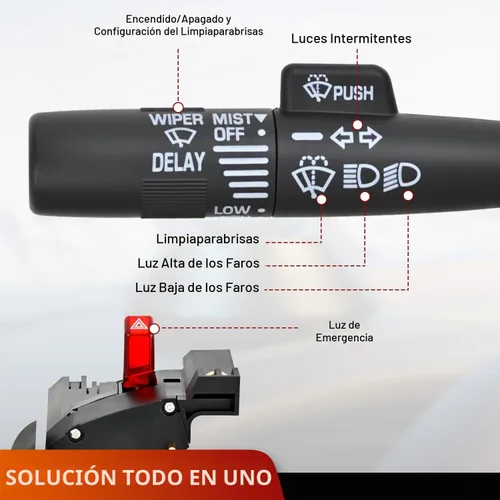 Vista 2 de Nilight Interruptor de Señal de Giro Compatible con 1995 1996 1997 1998 1999 Chevy C1500 K1500 Pickup Tahoe GMC C1500 K1500 Pickup Yukon 1995-2000