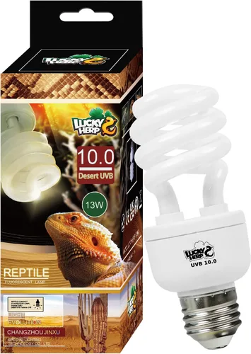 Vista 8 de LUCKY HERP Lámpara fluorescente compacta UVA UVB para reptiles 5.0, 13 W, lámpara tropical para terrario