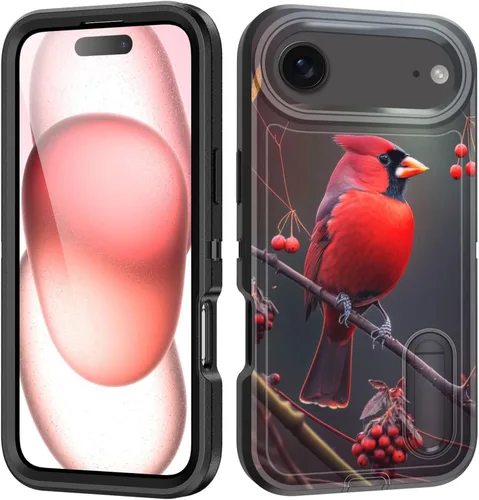 Vista 57 de Funda para iPhone Air con soporte integrado, a prueba de golpes, polvo y caídas, 3 capas, grado militar, funda protectora para iPhone Air de 6.5