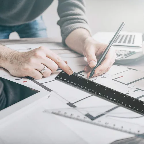 Vista 3 de eBoot 2 reglas de plástico rectas, reglas de plástico negras de 12 pulgadas, herramienta de medición para la escuela, el hogar u oficina Negro